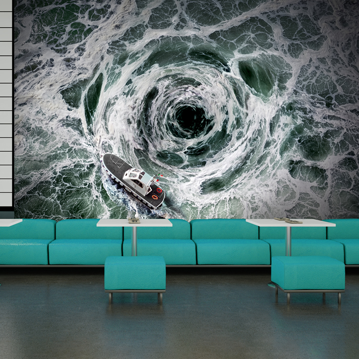 Tempête docéan Papier Peint Photo Whirlpool pour bateaux ...