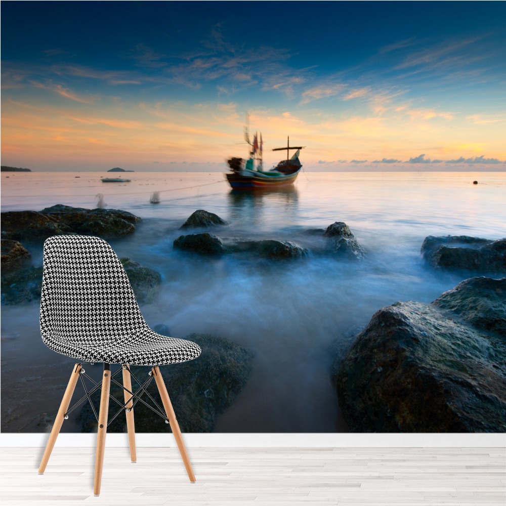 Seascape Ocean Papier Peint Photo Bateau de mer Papier ...