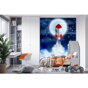 Rocket Launch Outer Space Wallpaper Wall Mural