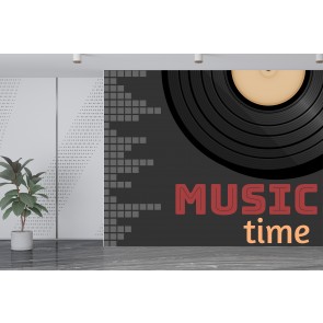 Music Time Vinyl Record Wallpaper Wall Mural