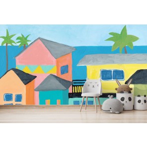 Beachfront Property II Wall Mural by Jan Weiss