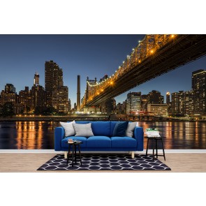 Queensboro Bridge at Twilight Wall Mural by Franklin Kearney