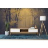 Misty Wood Papier Peint Photo Paysage forestier Papier peint Salon Chambre Décor photo