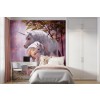 Magie Unicorn & Foal Papier Peint Photo Fantaisie Papier peint Chambre des filles Décor photo