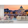 Rome Skyline Papier Peint Photo Coucher de soleil italien Papier peint Chambre Bureau Photo Décor à la maison