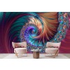 Red Swirl Papier Peint Photo Blue Spiral 3D Papier peint Art abstrait ​​Photo Décor à la maison