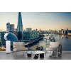London Skyline Papier Peint Photo Fleuve de la Tamise Coucher de soleil Papier peint Bureau Photo Décor à la maison
