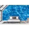 Océan bleu Papier Peint Photo Fond deau Papier peint Salle de bains Photo Décor à la maison