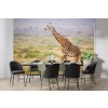 Girafe Papier Peint Photo Safari Animal Landscape Papier peint Chambre des enfants Photo Décor à la maison