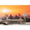 Buddhist Temples Myanmar Bagan Sunset Wallpaper Wall Mural