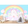 Rainbow Princess Castle Wallpaper Wall Mural