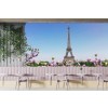 Eiffel Tower Blue Sky Spring Wallpaper Wall Mural