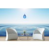 Blue Water Calm Spa Wallpaper Wall Mural