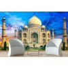 Taj Mahal Under Blue Sky Wallpaper Wall Mural