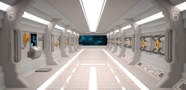 Nave Espacial Futurista Fotomurales 3d Papel Pintado Dormitorio De