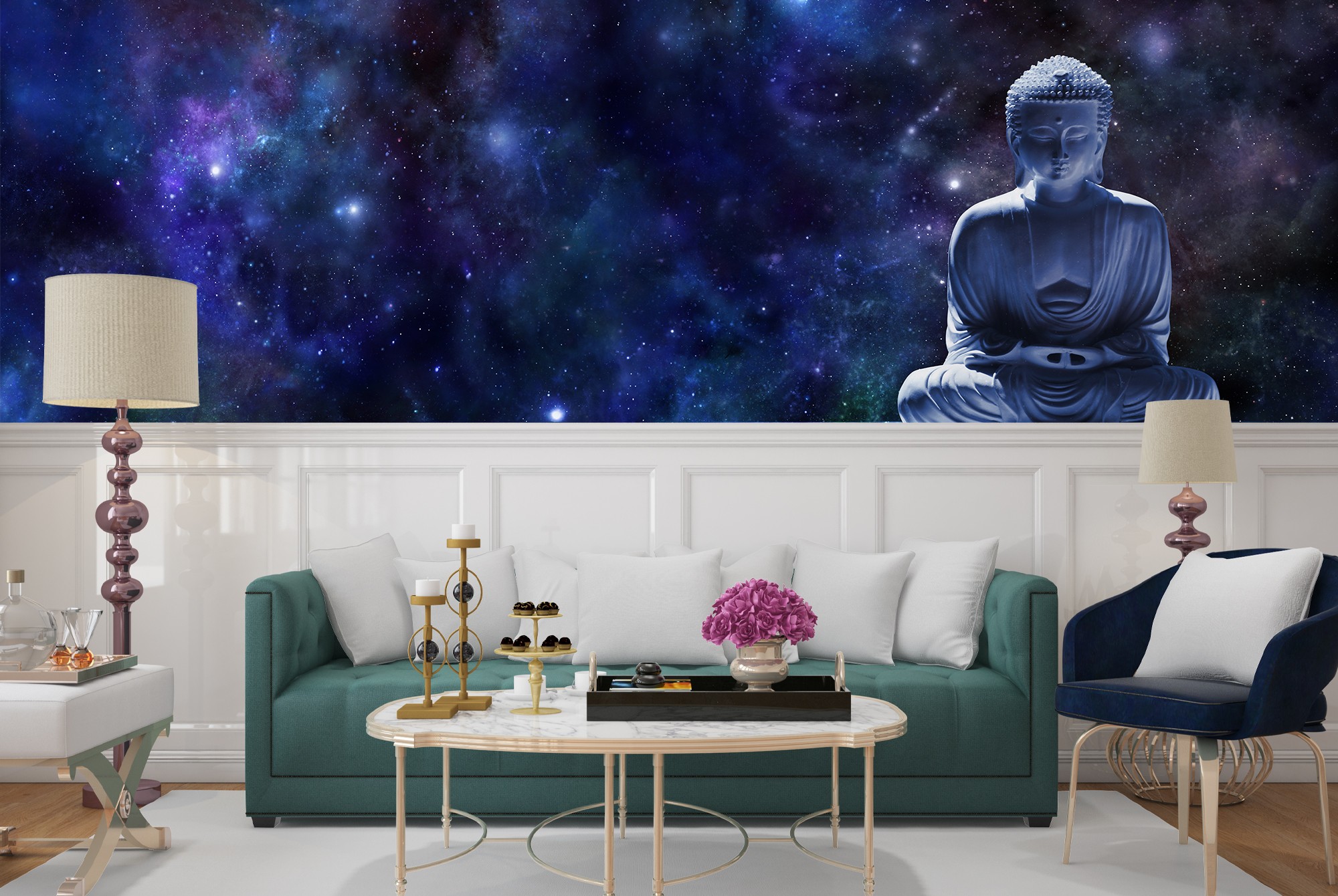 estatua de buda y estrellas fotomurales religin murales pared cuarto foto decoracin para el hogar - Decoracion Budista estatua de buda y estrellas fotomurales religin murales pared cuarto foto decoracin para el hogar - Decoracion Budista