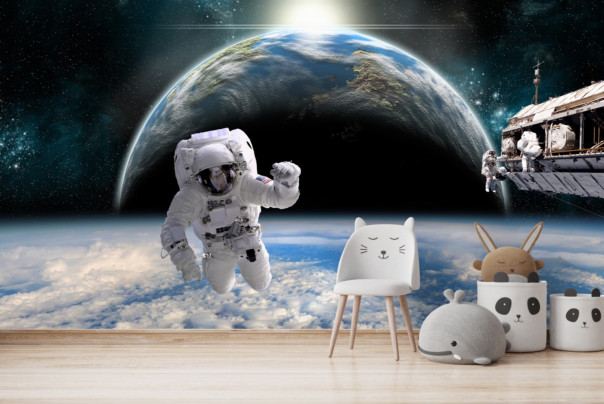 Espacio de astronauta Fotomurales Planeta Tierra Papel Pintado ...
