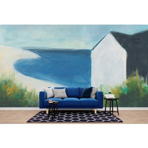 Beach Hut Wall Mural by Jan Weiss