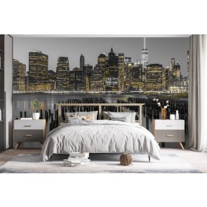 Downtown Manhattan Wall Mural by Richard Silver