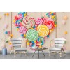 Dulces de caramelo corazón Fotomurales Bebidas Alimentos Papel Pintado Cocina infantil Foto Decoración para el hogar