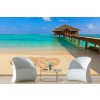 Océano paraíso Fotomurales Playa de las Maldivas Papel Pintado Cuarto Foto Decoración para el hogar