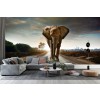 Elefante Fotomurales Animal de la selva Papel Pintado Sala de estar de los niños Foto Decoración para el hogar