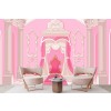 Princesa trono Fotomurales Cuento de hadas rosa Papel Pintado Sala de las niñas Foto Decoración para el hogar