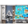Pirata Fotomurales Mapa de Blue Treasure Papel Pintado Dormitorio de los muchachos Foto Decoración para el hogar
