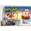 Barco pirata Fotomurales Isla del tesoro Papel Pintado Dormitorio de los niños Foto Decoración para el hogar