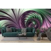 Remolino púrpura 3D Fotomurales Espiral verde Papel Pintado Arte abstracto ​​Foto Decoración para el hogar