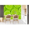 Rebanada de limón verde Fotomurales Bebidas Alimentos Papel Pintado Cocina Cafe Foto Decoración para el hogar