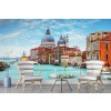 Canal Azul Venecia Fotomurales Ciudad Italia Papel Pintado Oficina de la sala de estar Decoración de fotos