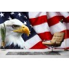 Bandera estadounidense Fotomurales Águila pájaro Papel Pintado Dormitorio sala de estar Decoración de fotos
