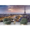 Puesta de sol Torre Eiffel Fotomurales Ciudad Skyline París Papel Pintado Francia Decoración de fotos