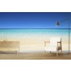 Mar Azul Tropical Fotomurales Playa de arena blanca Papel Pintado Cuarto Foto Decoración para el hogar