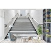 Escalera en blanco y negro Fotomurales 3D Papel Pintado Oficina de dormitorio Decoración de fotos