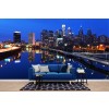 Horizonte de la ciudad de Filadelfia Fotomurales Paisaje urbano azul Papel Pintado Estados Unidos Decoración de fotos
