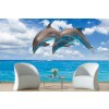 Delfines Fotomurales Océano azul Papel Pintado Dormitorio de las niñas Foto Decoración para el hogar