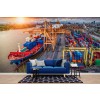 Cargo Ship Transport Wallpaper Wall Mural