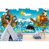 Pirate Ship Battle Wallpaper Wall Mural