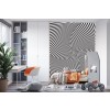 Black & White 3d Optical Illusion Wallpaper Wall Mural