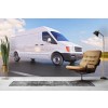 White Van Transport Logistics Wallpaper Wall Mural