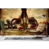 Vintage Junkyard Claw Wallpaper Wall Mural