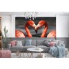 Flamingo Love Birds Wallpaper Wall Mural