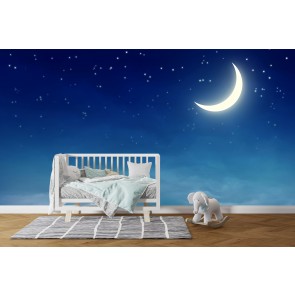 Stars & Moon Wallpaper Wall Mural