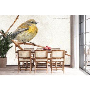 Warbler Wall Mural by Chris Vest