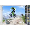 Gara di Mountain Bike Fotomurali Sport estremi Carta Da Parati Camere per bambini Photo Decor