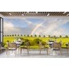 Campagna verde Fotomurali Arcobaleno panoramico Carta Da Parati Vita Foto Decorazione domestica