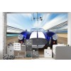 Blue Classic Car Fotomurali Retro Trasporto Carta Da Parati Camere per bambini Photo Decor