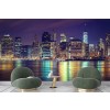 Notte di Manhattan Fotomurali City Skyline New York Carta Da Parati Camera da letto Photo Decor